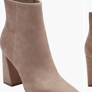 Marc Fisher Taupe Suede Ankle Booties